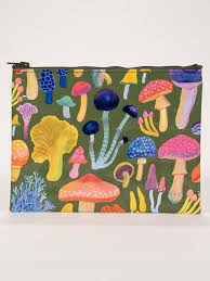 Blue Q Colorful Mushrooms Zipper pouch