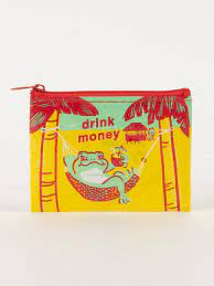 Blue Q Drink Money Coin Purse