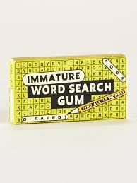 Blue Q Immature Word Search Gum