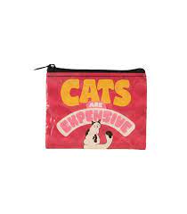 Blue Q Cats are Expensive coin purse