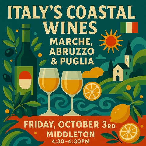 Italy’s Coastal Wines: Marche, Abruzzo & Puglia – 10/03/25