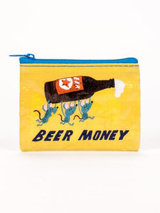 Blue Q Beer Money Coin purse