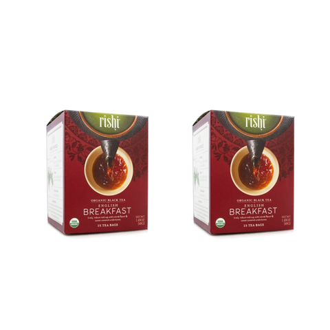 Rishi Tea Organic English Breakfast 15ct Sachets 2 Pack