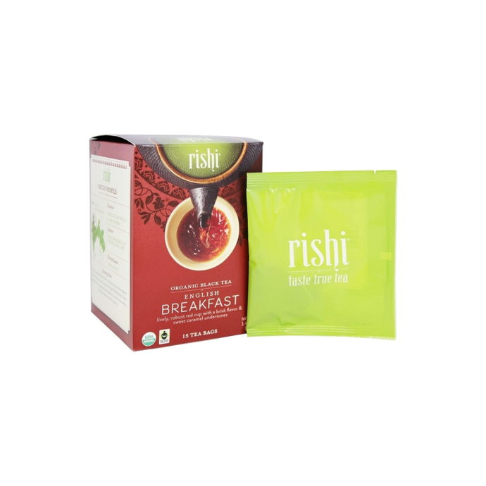 Rishi Tea Organic English Breakfast 15ct Sachets 2 Pack