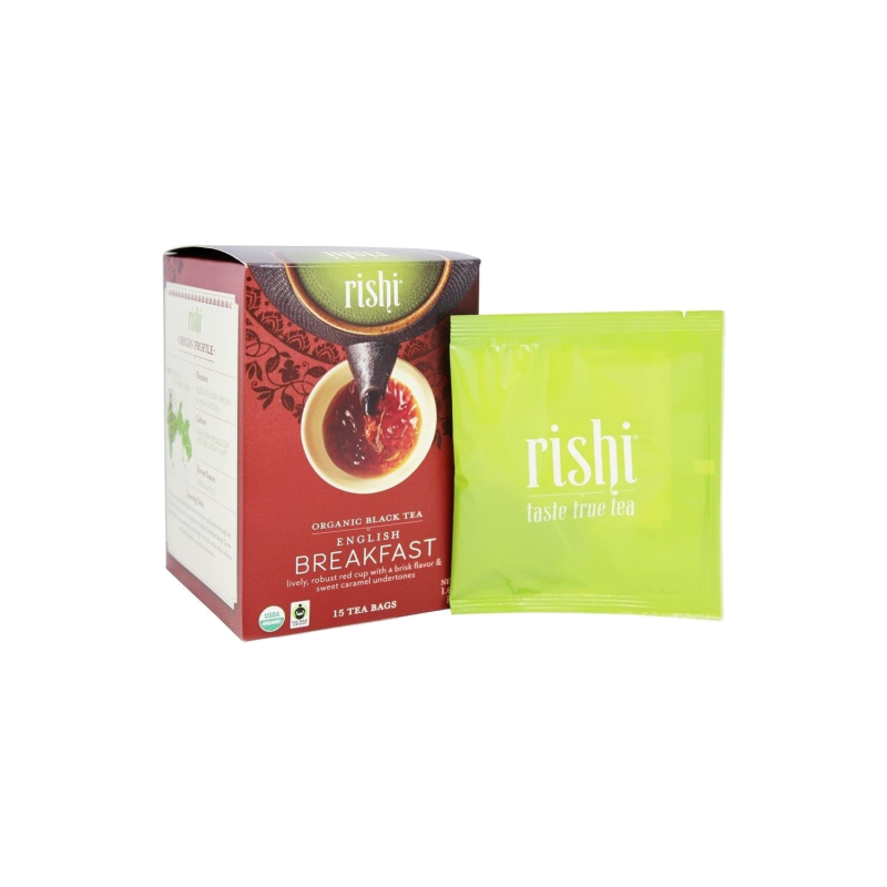 Rishi Tea Organic English Breakfast 15ct Sachets 2 Pack