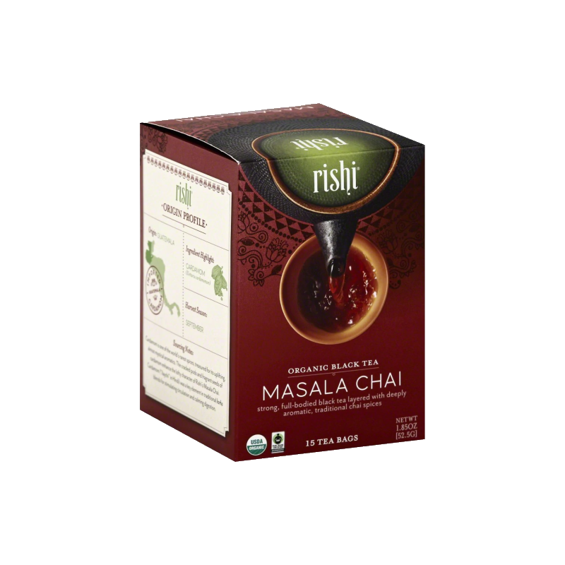 Rishi Tea Organic Masala Chai 15ct Sachets 2 Pack