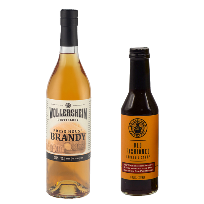 Wollersheim Press House Brandy & Old Fashioned Cocktail Syrup Combo