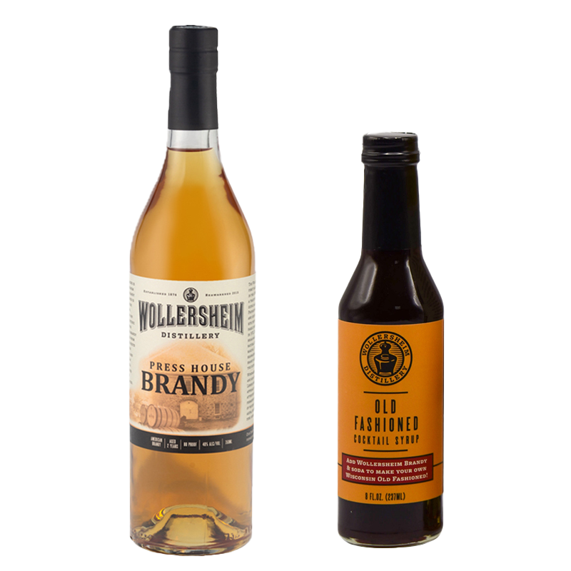 Wollersheim Press House Brandy & Old Fashioned Cocktail Syrup Combo